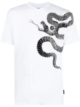 Philipp Plein: Футболка  Snake со змеиным принтом