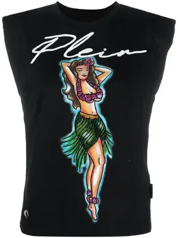Philipp Plein: Майка  Aloha с принтом