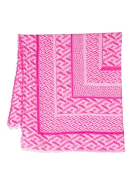 Versace: Шарф  Monogram с принтом