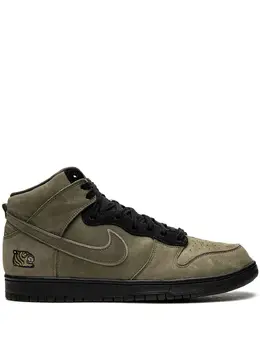 Nike: Зелёные кроссовки  SB Dunk High
