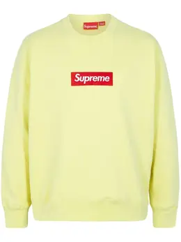 Supreme: Жёлтый свитшот  Box Logo