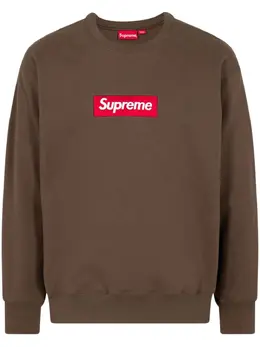 Supreme: Коричневый свитшот  Box Logo