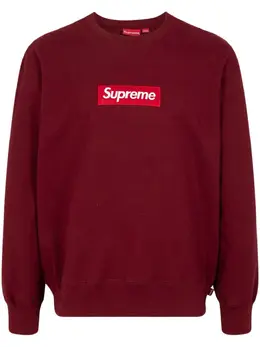 Supreme: Бордовый свитшот  Box Logo