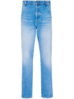 Balmain: Светлые джинсы 