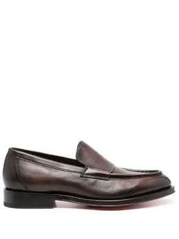 Santoni: Коричневые мокасины 