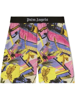 Palm Angels: Шорты с растительным принтом 