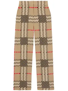 Burberry: Бежевые брюки 