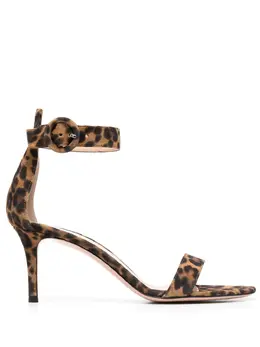 Gianvito Rossi: Коричневые сандалии  Portofino