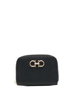 Ferragamo: Чёрный картхолдер  Gancini