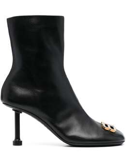 Balenciaga: Чёрные ботинки 