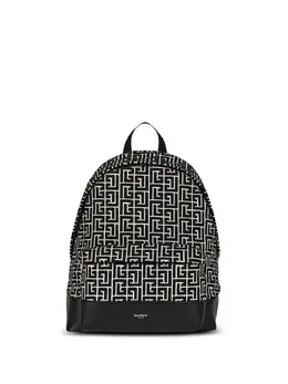 Balmain: Чёрный рюкзак 