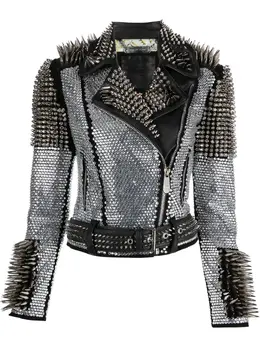 Philipp Plein: Куртка  Crystal со стразами
