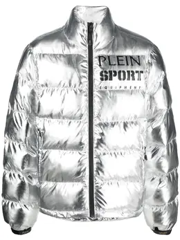 Plein Sport: Серебристая куртка 