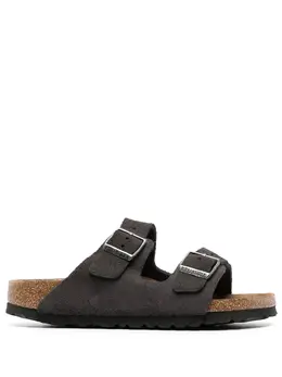 Birkenstock: Серебристые сандалии  Arizona