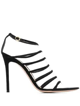 Gianvito Rossi: Чёрные сандалии  Ribbon