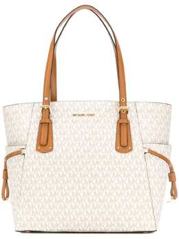 Michael Michael Kors: Бежевая сумка-шоппер 
