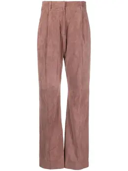 Brunello Cucinelli: Кожаные брюки 