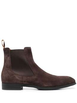 Santoni: Тёмные ботинки 