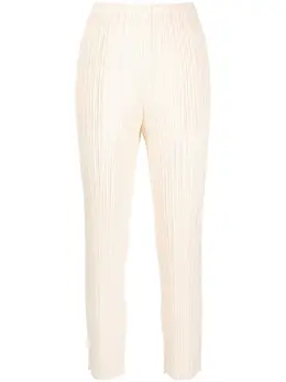 Pleats Please Issey Miyake: Светлые брюки 