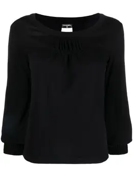 Chanel Pre-Owned: Чёрная блуза 
