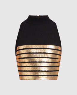 Balmain: Чёрный топ 