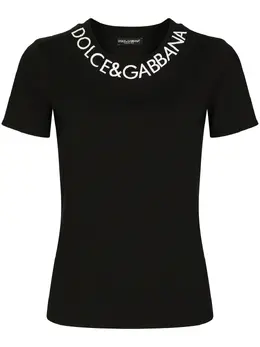 Dolce & Gabbana: Чёрная футболка  T