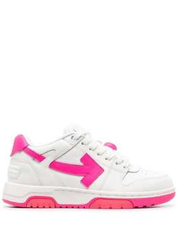 Off-White: Розовые кроссовки  Out of Office