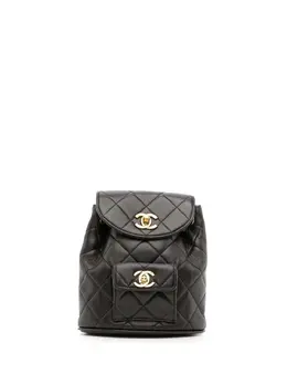 Chanel Pre-Owned: Чёрный рюкзак 