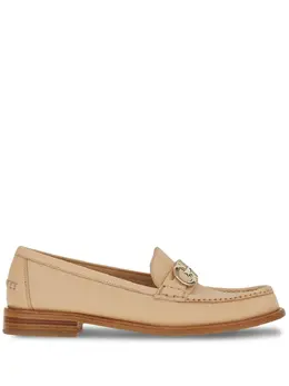 Ferragamo: Бежевые лоферы  Gancini