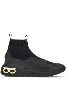 Ferragamo: Чёрные кроссовки 