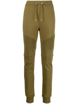 Balmain: Брюки цвета хаки 