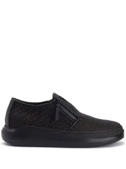 Giuseppe Zanotti: Коричневые кроссовки  Conley Zip
