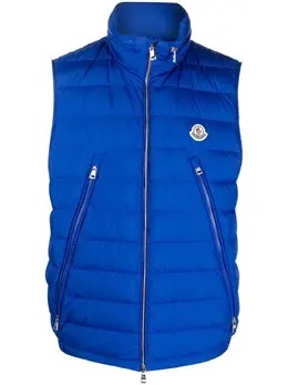 Moncler: Голубой жилет 