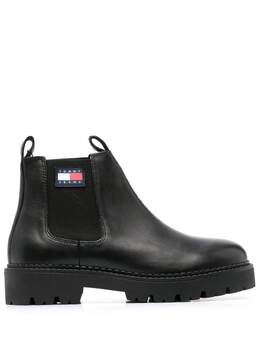 Tommy Jeans: Чёрные ботинки 