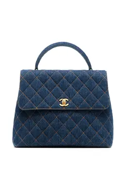 Chanel Pre-Owned: Голубая сумка 