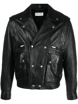 Saint Laurent: Кожаная куртка 
