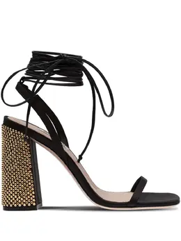 Miu Miu: Чёрные сандалии 