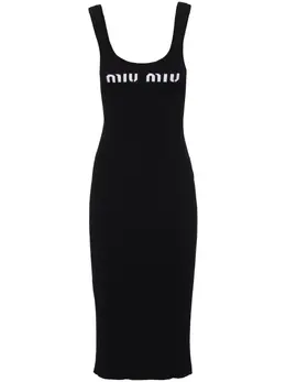 Miu Miu: Платье с принтом 