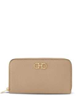 Ferragamo: Коричневый кошелёк  Gancini