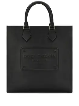 Dolce & Gabbana: Чёрная сумка-шоппер 