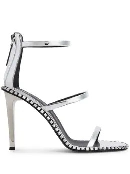 Giuseppe Zanotti: Серебристые сандалии  Harmony