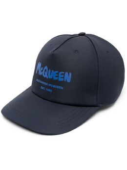Alexander McQueen: Кепка  Graffiti с принтом