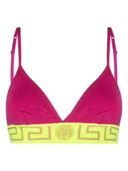 Versace: Розовый бюстгальтер  Greca