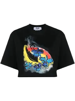 MSGM: Футболка с принтом 