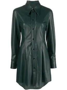 MM6 Maison Margiela: Кожаная рубашка 