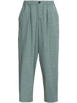 Marni: Зелёные брюки 