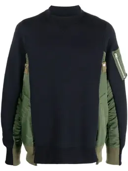 sacai: Синий свитшот 