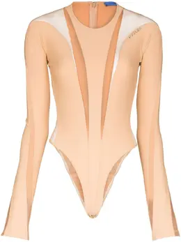Mugler: Прозрачный боди 