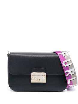 Furla: Чёрная сумка через плечо 