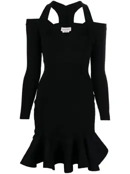 Alexander McQueen: Платье с v-образным вырезом 